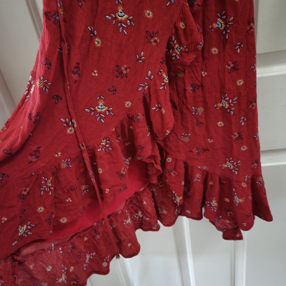 Beautiful Red Boho wrap dress - Picture 2 of 6